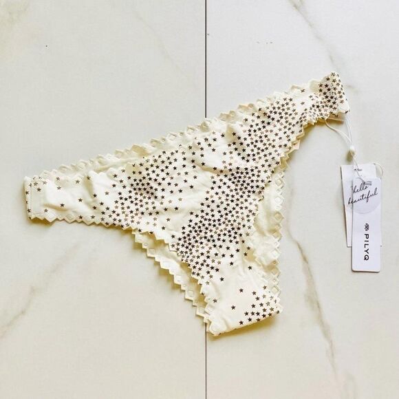 NWT Anthropologie PilyQ city of stars reversible zig zag Teeny bikini bottom - Picture 2 of 6